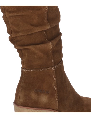 BOTA CUÑA PIEL VUELTA ARRUGADA