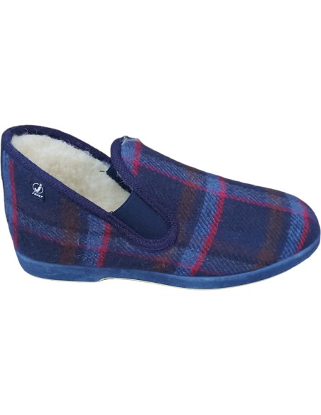 ZAPATILLA CUADROS DE LANA