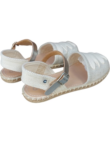 ALPARGATAS DE NIÑA DESTALONADAS CON CINTA