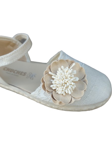 ALPARGATA NIÑA LINO COMUNION CHUCHES