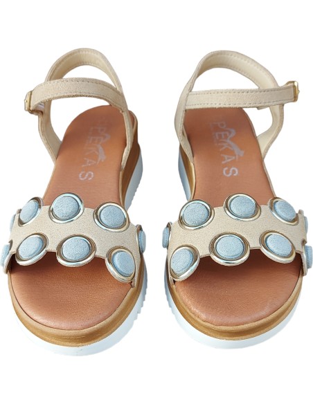 SANDALIAS CUÑA ACOLCHADAS PEKAS