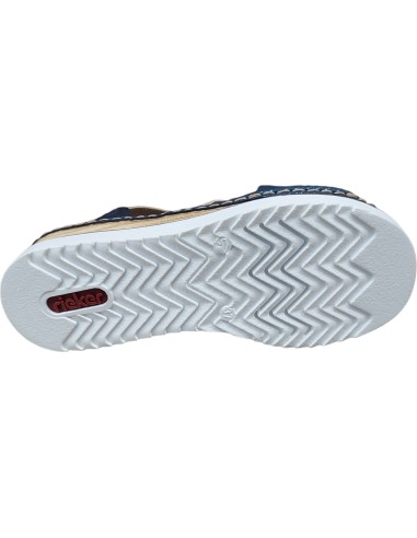 SANDALIA RIEKER BEIGE Y AZUL