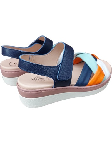 SANDALIA COLORES TRENZADA CUÑA