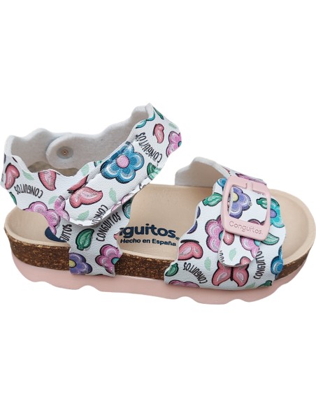 SANDALIA NIÑA ESTAMPADO FLORES