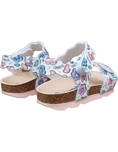 SANDALIA NIÑA ESTAMPADO FLORES