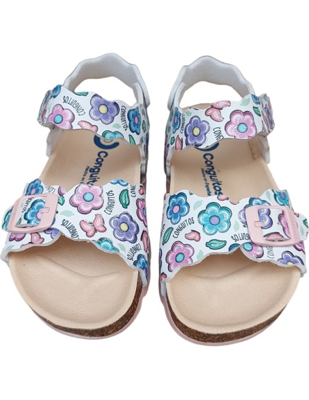 SANDALIA NIÑA ESTAMPADO FLORES