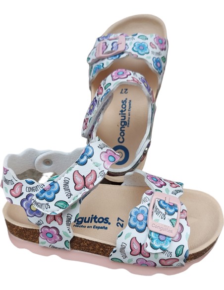 SANDALIA NIÑA ESTAMPADO FLORES