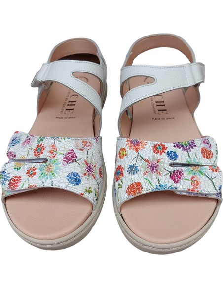 SANDALIA BLANCA ANATOMICA DE VELCRO