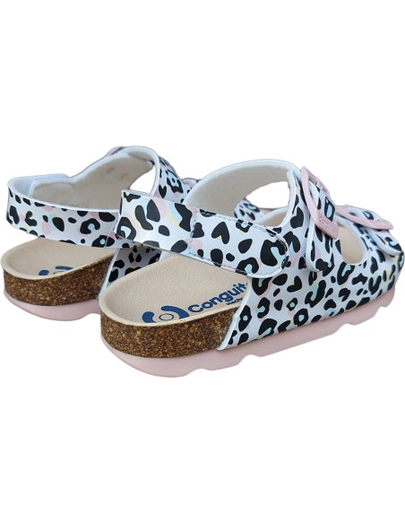 SANDALIA NIÑA ESTAMPADO LEOPARDO