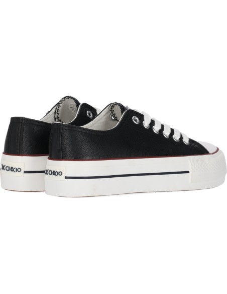 ZAPATILLAS CON CORDÓN Y PLATAFORMA PIEL VEGANA