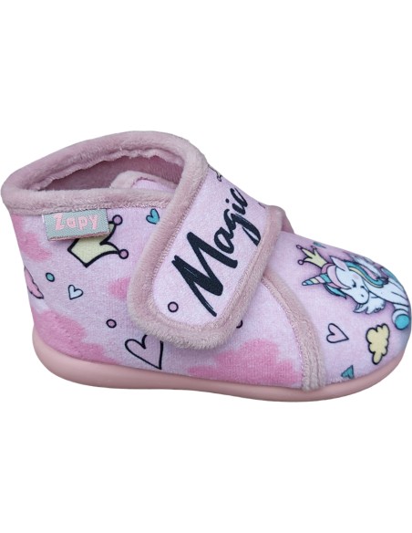 ZAPATILLA ROSA UNICORNIO ABOTINADA