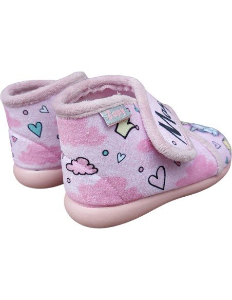 ZAPATILLA ROSA UNICORNIO ABOTINADA