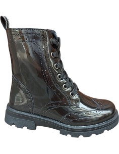 BOTINES  BRILLO NEGRO...