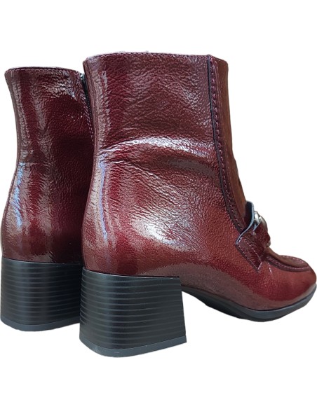 BOTÍN VESTIR BORDÓN CON TACÓN CUADRADO