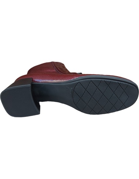 BOTÍN VESTIR BORDÓN CON TACÓN CUADRADO