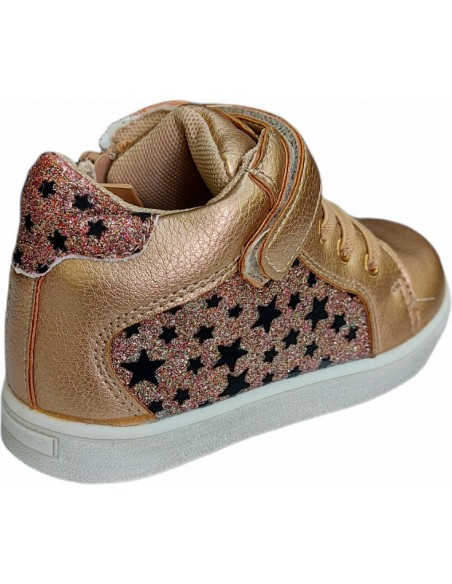 BOTA NIÑA METALIZADA GLITTER ROSA