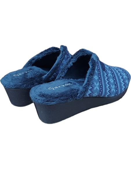 ZAPATILLA CON CUÑA DESCALZA LANA FINA