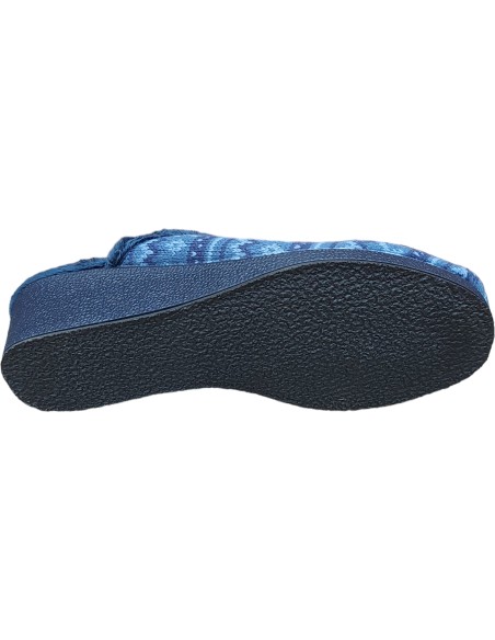 ZAPATILLA CON CUÑA DESCALZA LANA FINA