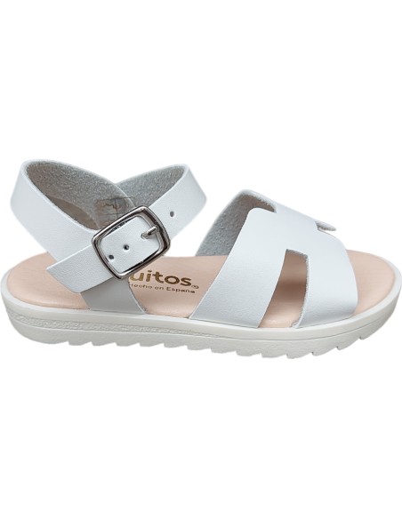 SANDALIAS PIEL BLANCAS