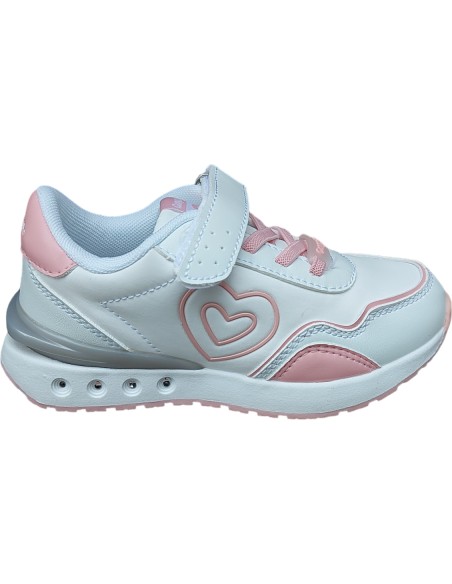 DEPORTIVO BLANCO CON LUZ DE CORAZON