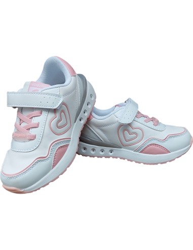 DEPORTIVO BLANCO CON LUZ DE CORAZON