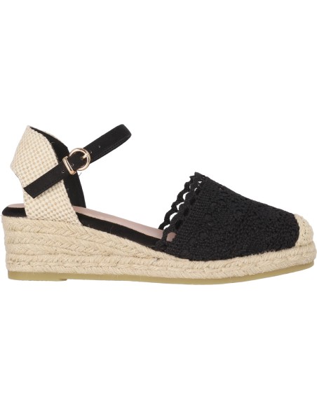 ZAPATILLA DE ESPARTO TEJIDO CUÑA BAJA