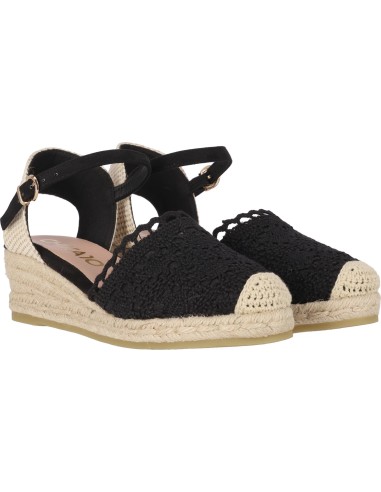 ZAPATILLA DE ESPARTO TEJIDO CUÑA BAJA