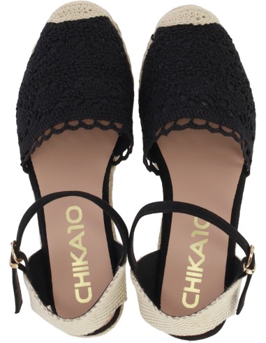 ZAPATILLA DE ESPARTO TEJIDO CUÑA BAJA