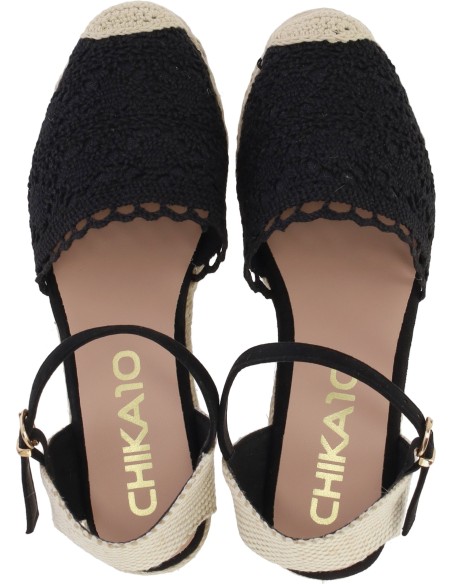 ZAPATILLA DE ESPARTO TEJIDO CUÑA BAJA