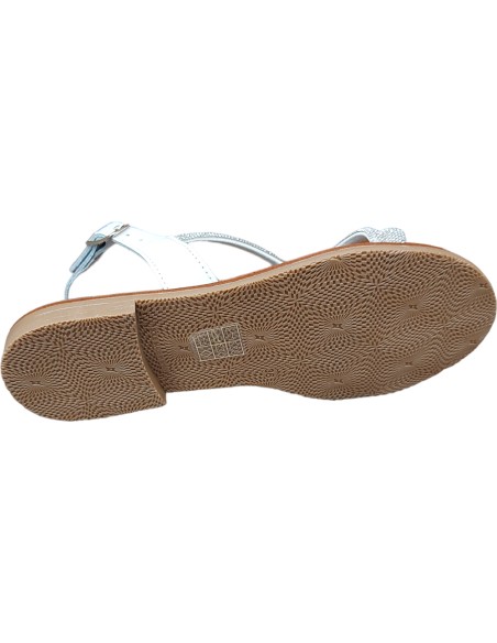 SANDALIA PLANA CRISTAL PLATA