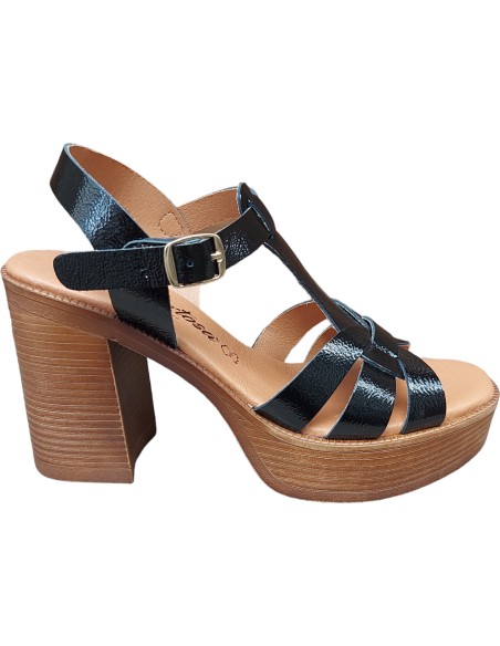 SANDALIA TACÓN DUMA NEGRA