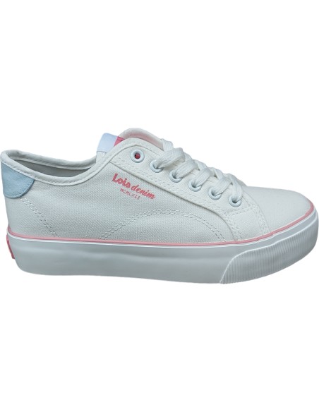 BAMBA CORDONES CON PLATAFORMA BLANCA