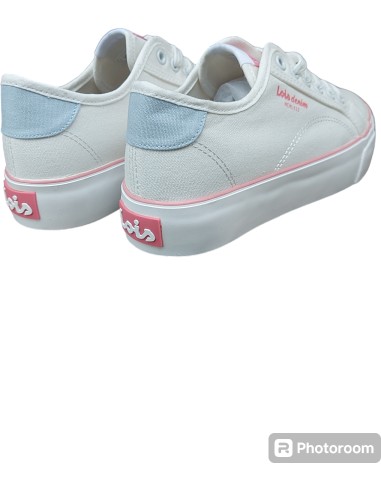 BAMBA CORDONES CON PLATAFORMA BLANCA