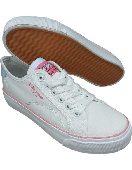 BAMBA CORDONES CON PLATAFORMA BLANCA