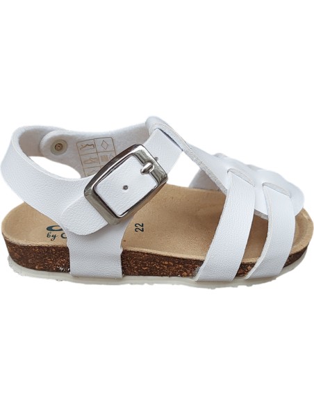 SANDALIAS DE BEBÉ BIO TIRAS BLANCO
