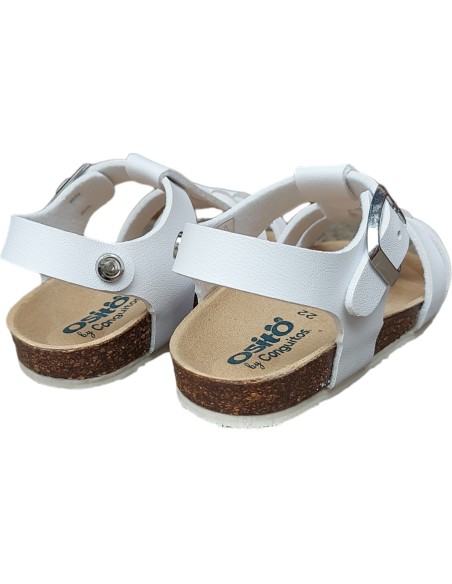SANDALIAS DE BEBÉ BIO TIRAS BLANCO