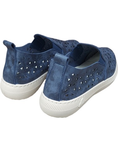 ZAPATO MOCASIN TEXTIL PICADO