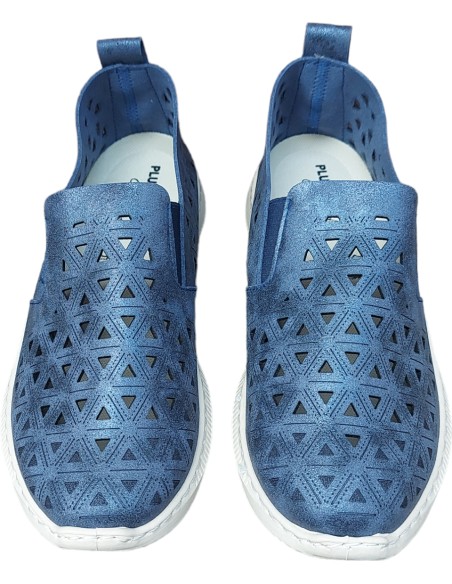 ZAPATO MOCASIN TEXTIL PICADO