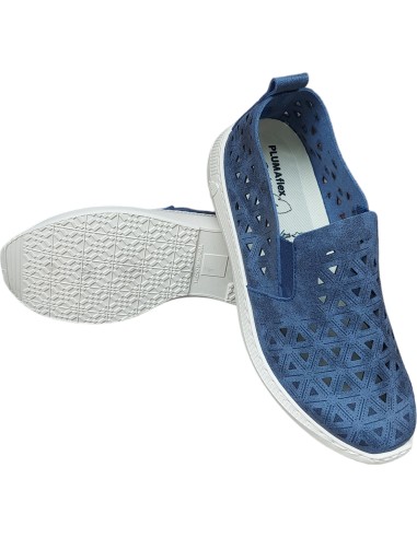 ZAPATO MOCASIN TEXTIL PICADO