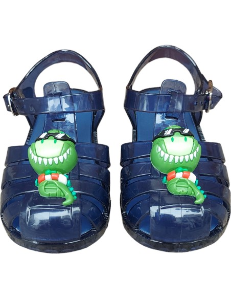 SANDALIA CANGREJERA AZUL DINOSAURIO