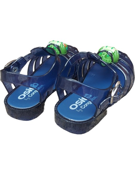 SANDALIA CANGREJERA AZUL DINOSAURIO