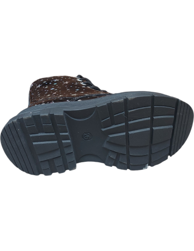 BOTAS DE CORDONES ESTRELLAS PLATA Y...