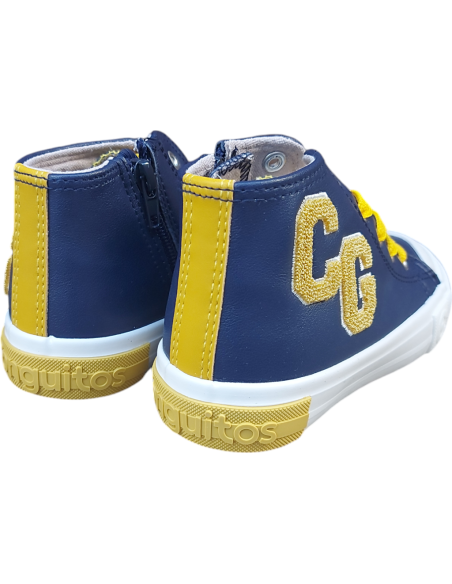 ZAPATILLAS ALTAS LETRAS AZULES