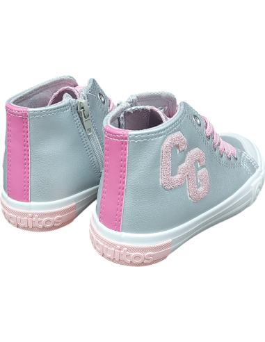 ZAPATILLAS ALTAS LETRAS PLATEADAS