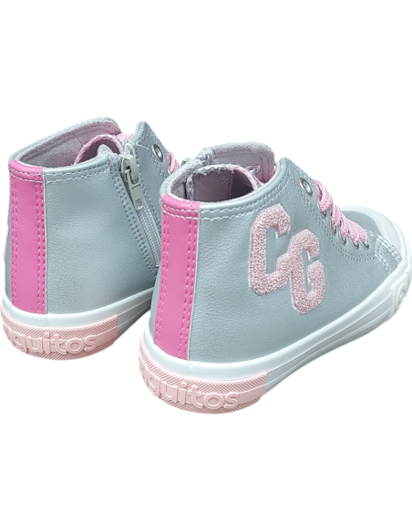 ZAPATILLAS ALTAS LETRAS PLATEADAS