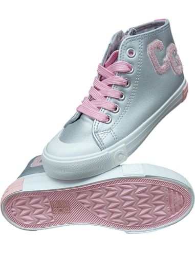ZAPATILLAS ALTAS LETRAS PLATEADAS