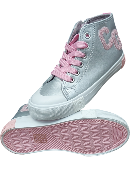 ZAPATILLAS ALTAS LETRAS PLATEADAS