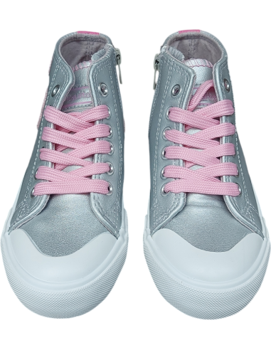 ZAPATILLAS ALTAS LETRAS PLATEADAS