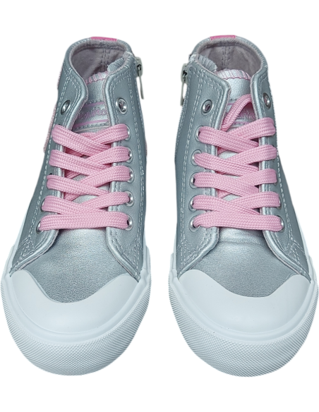 ZAPATILLAS ALTAS LETRAS PLATEADAS