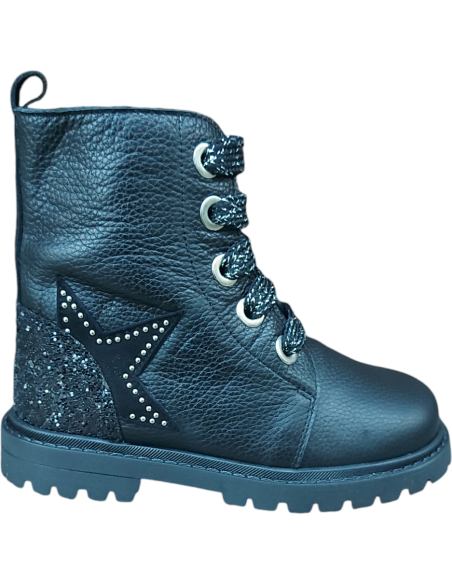 BOTA MILITAR PARA NIÑA DE PIEL